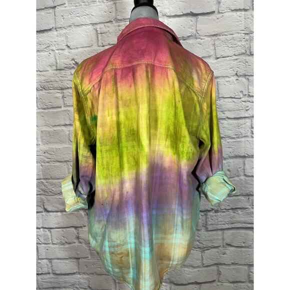 Reworked/upcycled flannel shirt - Picture 3 of 7